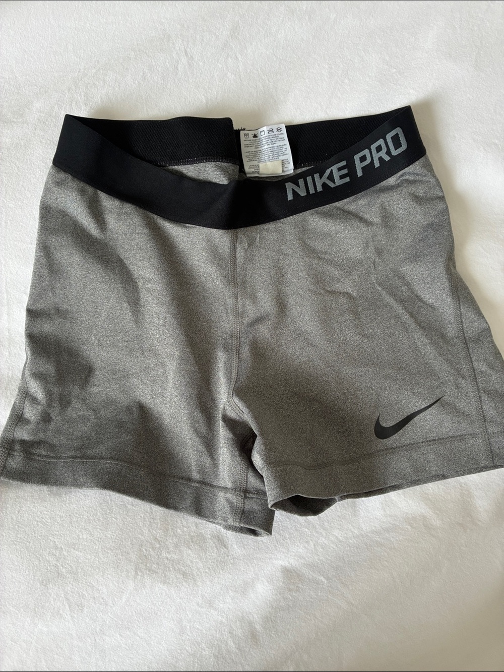 Nike Pro Black & Gray Women's Athletic Shorts
